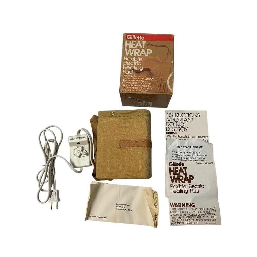 Vintage 1979 USA Gillette Heat/Cold Wrap Complete With Original Box Working
